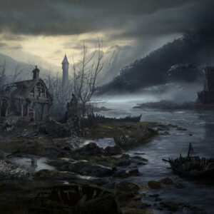 Tirage en édition limitée | Le Village de Jak'Thun | Illustration numérique imprimée | Concept Art Dark Fantasy