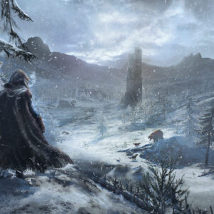 Tirage en édition limitée | Return to Castle of Frostfall Haven | Illustration numérique imprimée | Concept Art Dark Fantasy