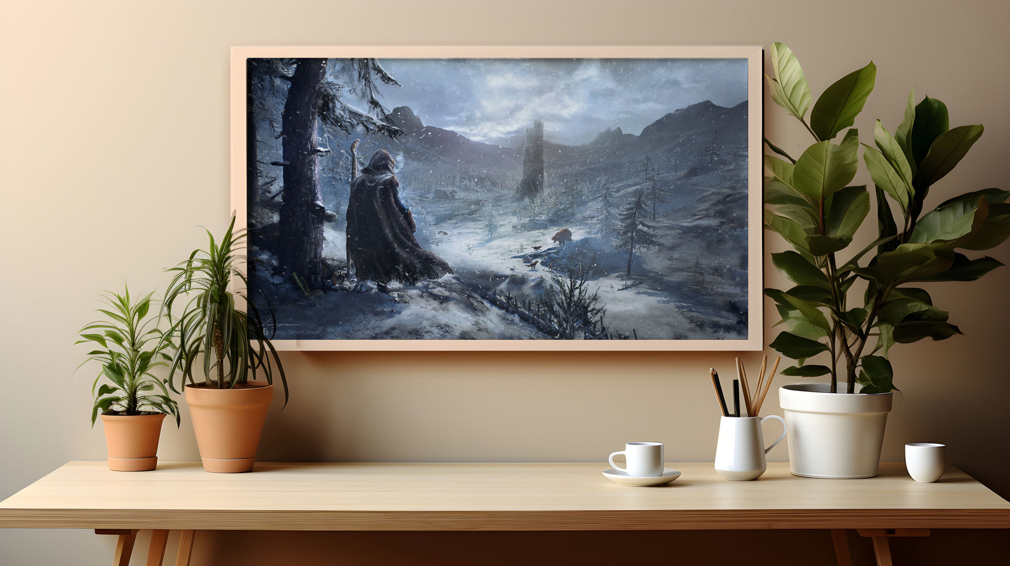 fantasy-snow-art-tableau-print-illustration fantasy-snow-art-tableau-print-illustration